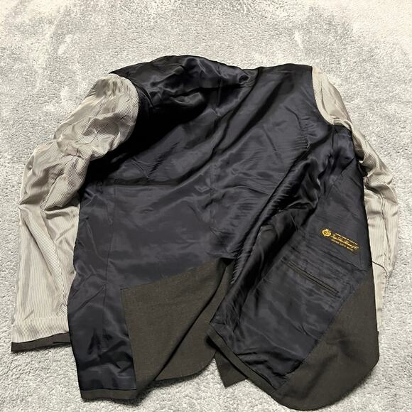 J CREW Ludlow Loro Piana Blazer Mens 40R Super 120s Wool Black 2 Button Gray - Picture 4 of 11